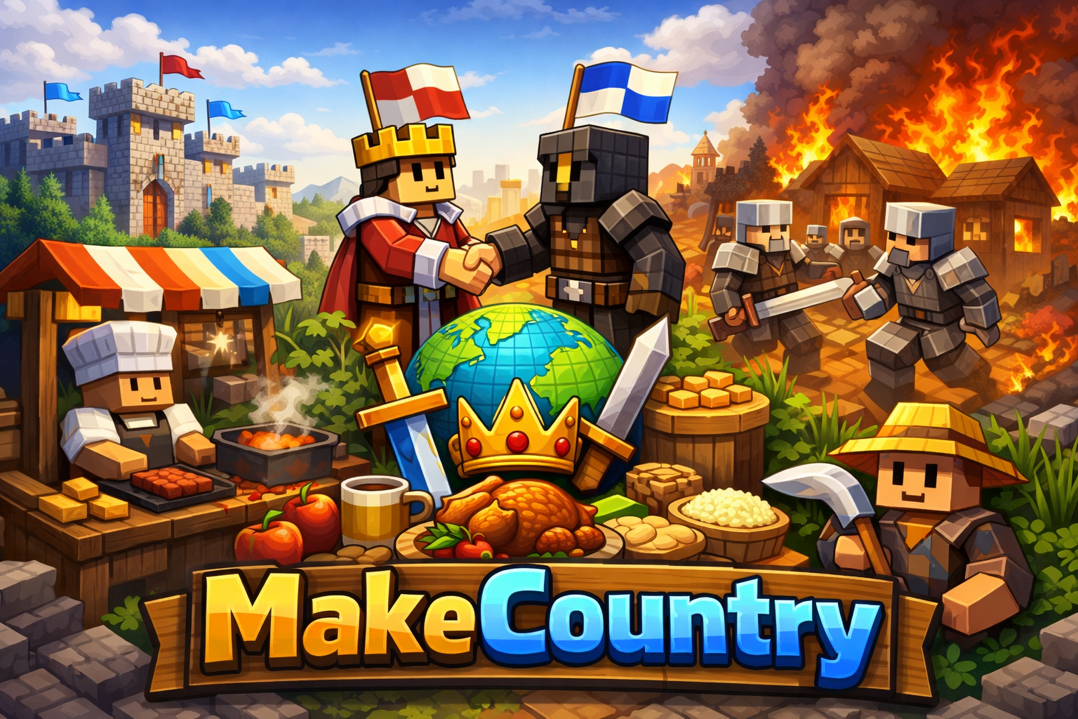 MakeCountry『統合版で建国ができるアドオン』